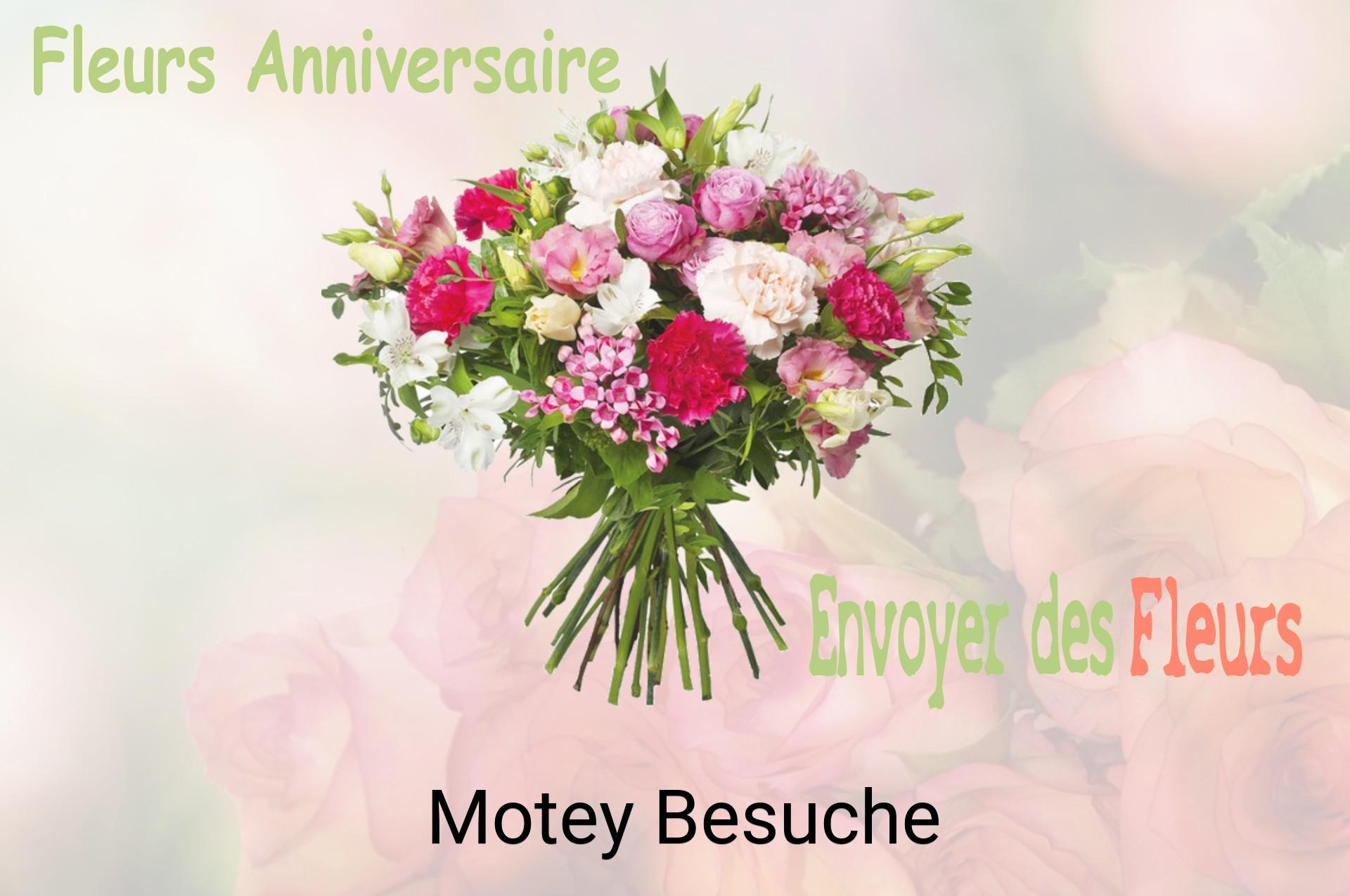 Bouquet de fleurs d’anniversaire livré à Motey-Besuche