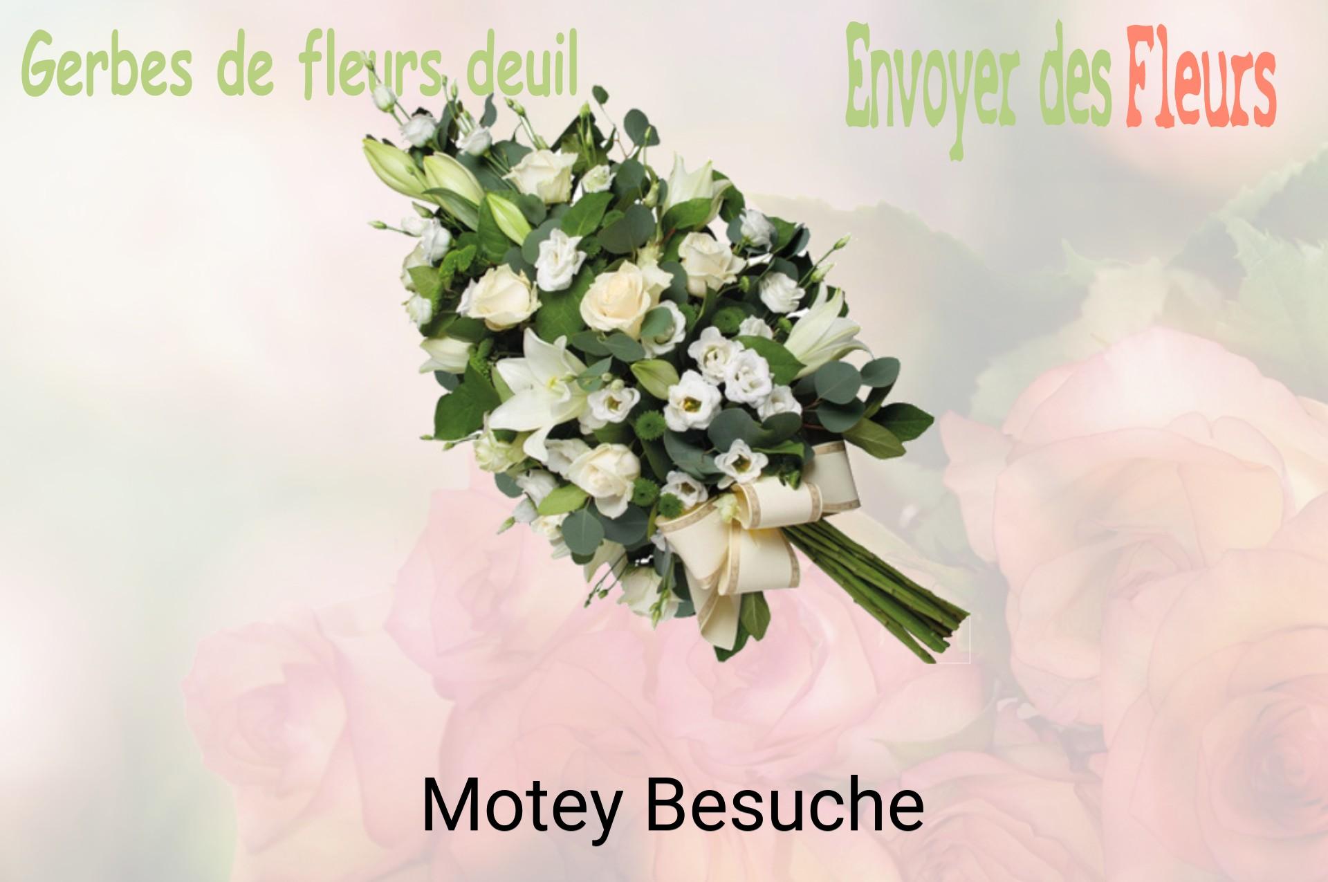 Gerbe de fleurs de deuil livrée à Motey-Besuche